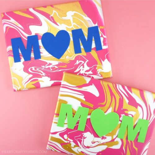 Mother's Day Paint Pouring Art I Heart Crafty Things