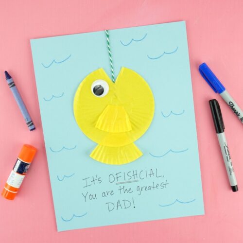 Easy Father's Day Fish Card - I Heart Crafty Things