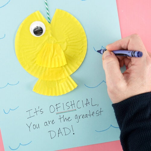 Easy Father's Day Fish Card - I Heart Crafty Things