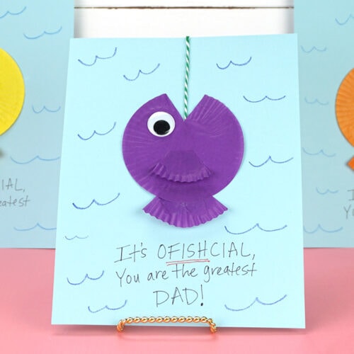 Easy Father's Day Fish Card - I Heart Crafty Things