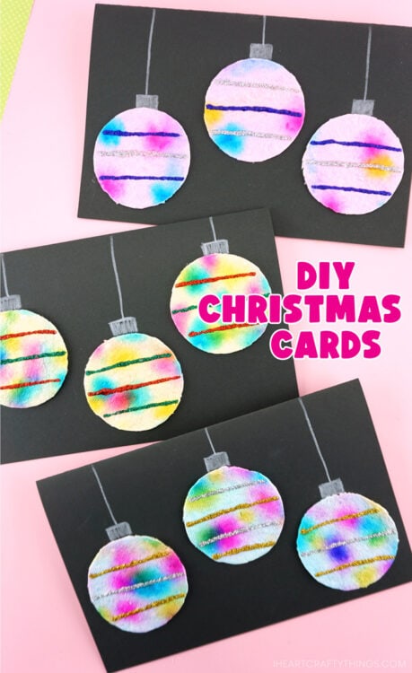 Hanging Ornaments Christmas Card With Crayola Paper Maker - I Heart ...