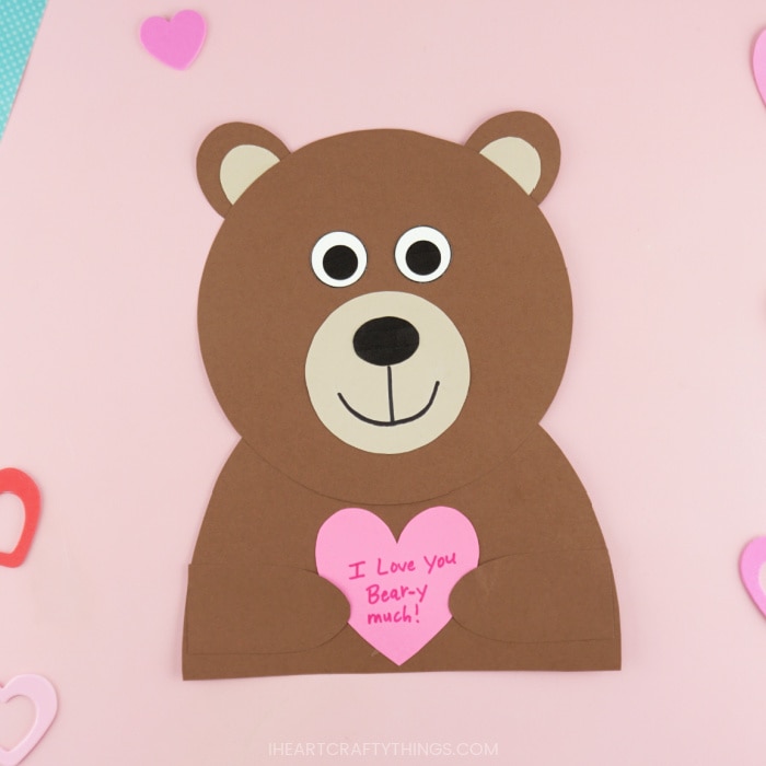 Bear Valentine Craft - I Heart Crafty Things