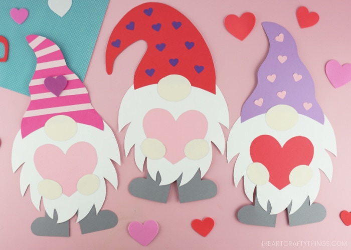 Gnome Valentine Craft by I Heart Crafty Things