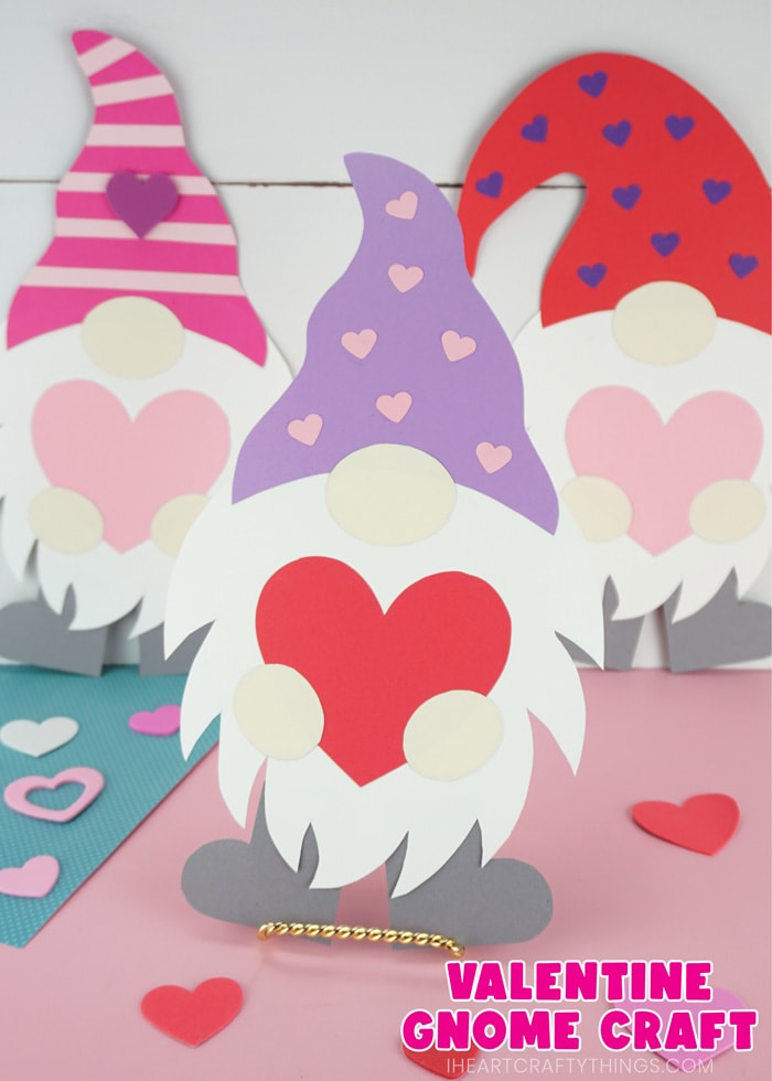 Gnome Valentine Craft by I Heart Crafty Things