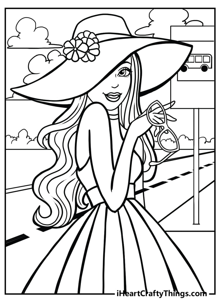 Barbie coloring sheets for girls, Printable Barbie image fo…