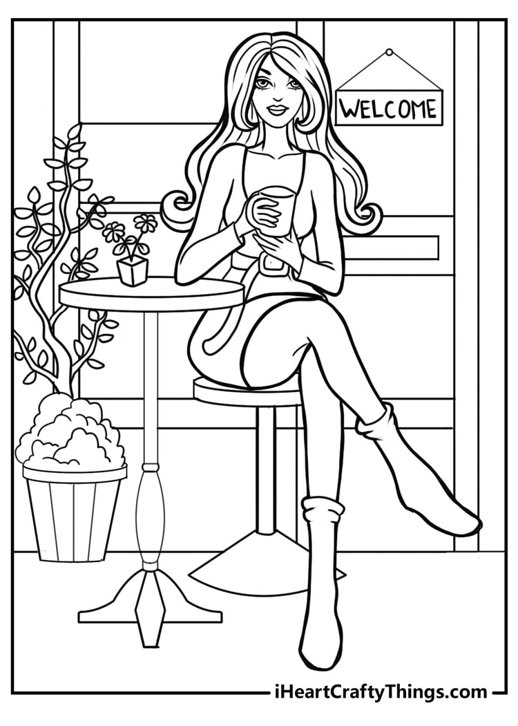 What doll/outfit are these coloring book pages based on? : r/Barbie