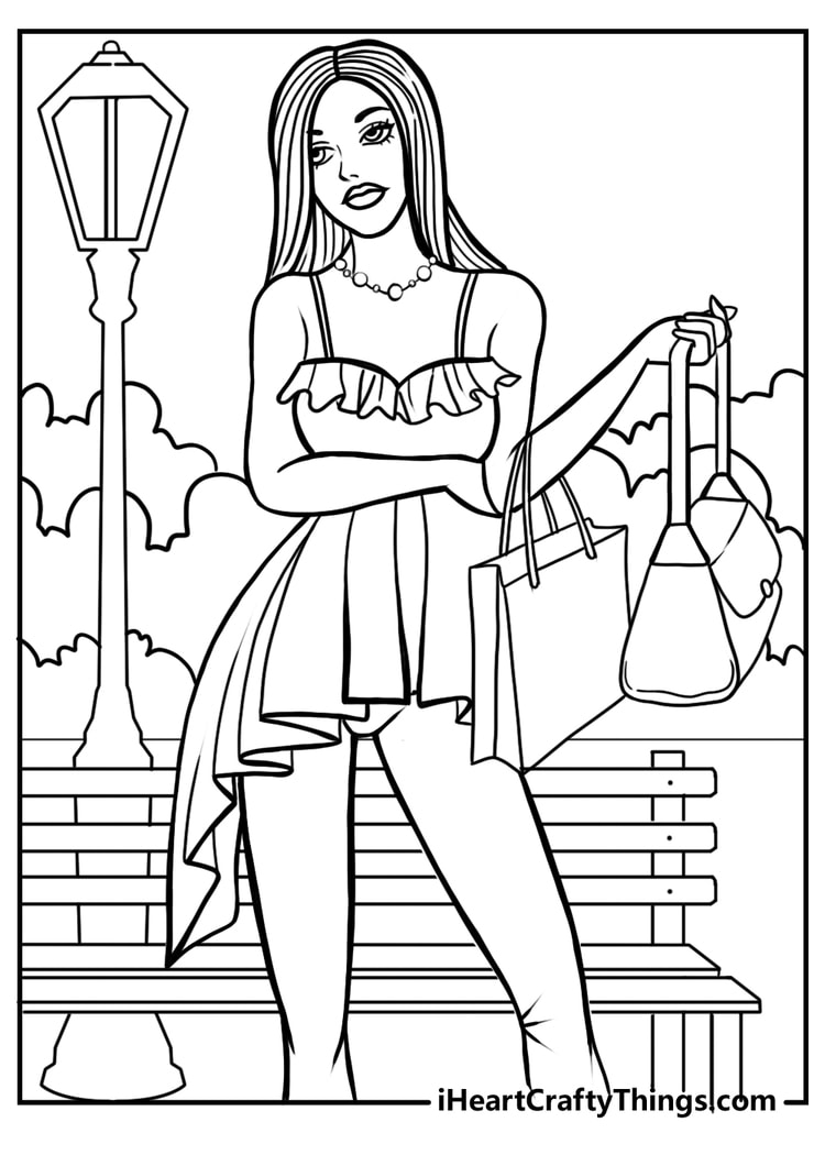 barbie fashion coloring pages