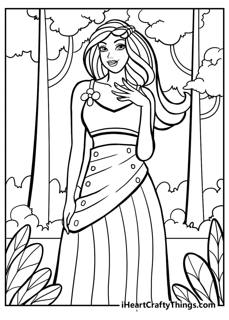 barbie island princes coloring pages