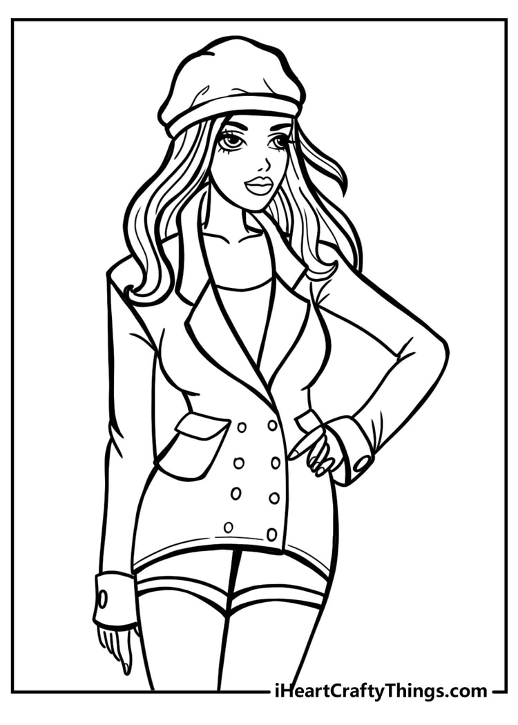 barbie coloring pages fashion dress