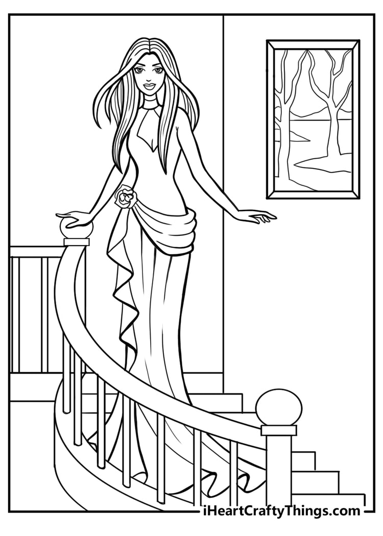 barbie doll coloring pages