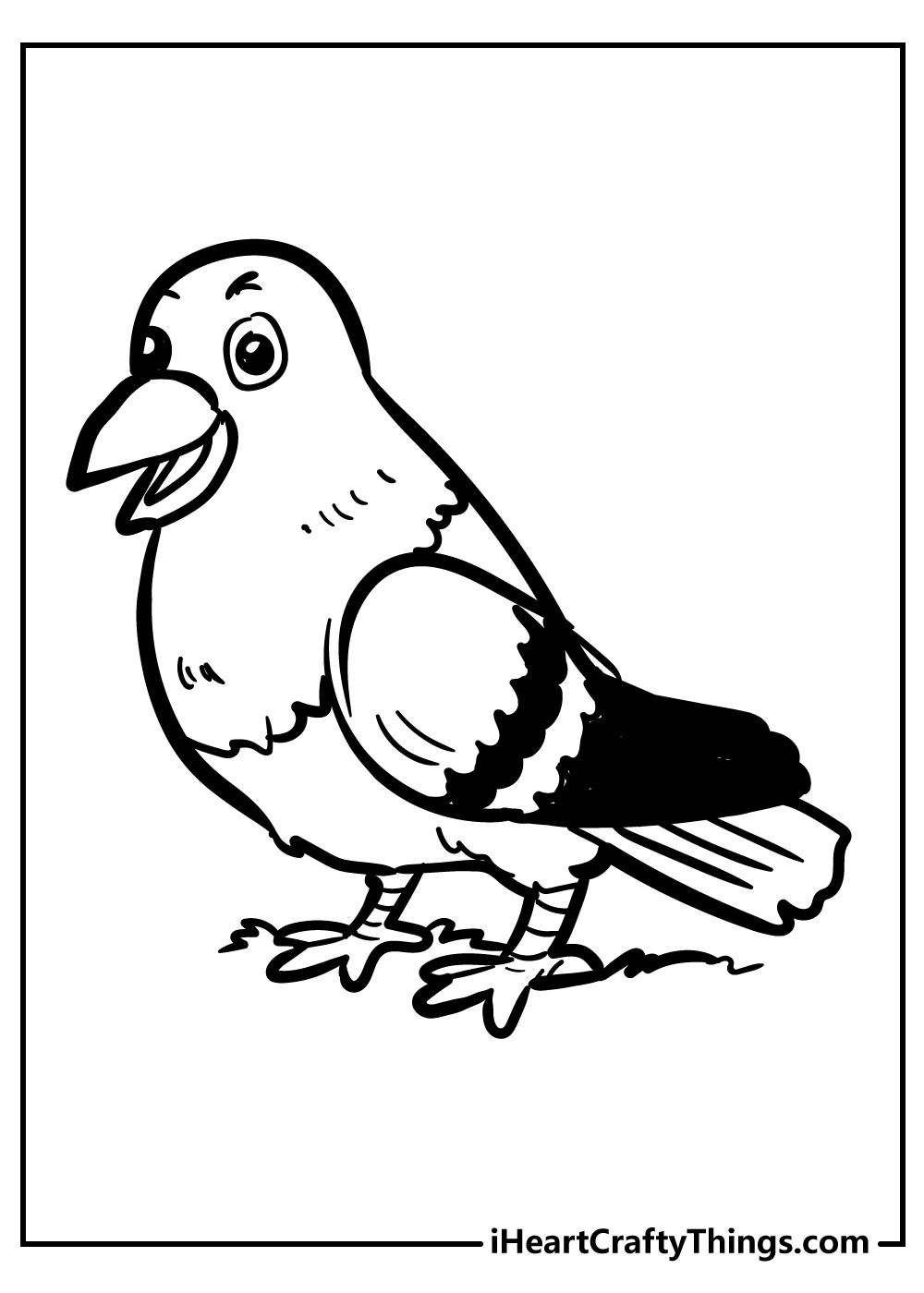 Bird coloring sheet for children free download
