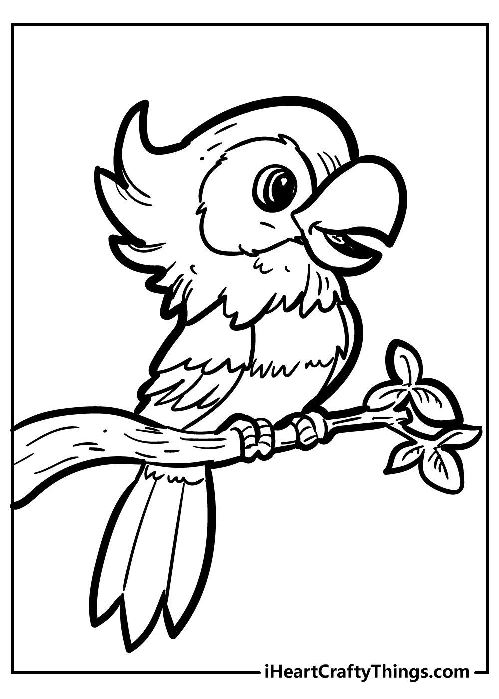 Bird coloring sheet for children free download