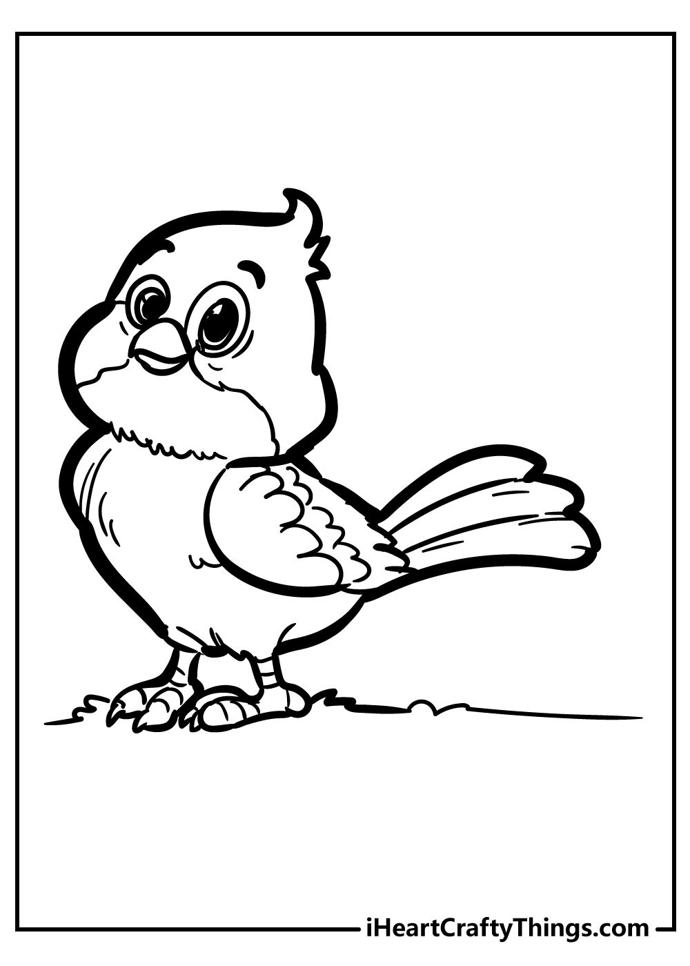 Bird coloring sheet for children free download