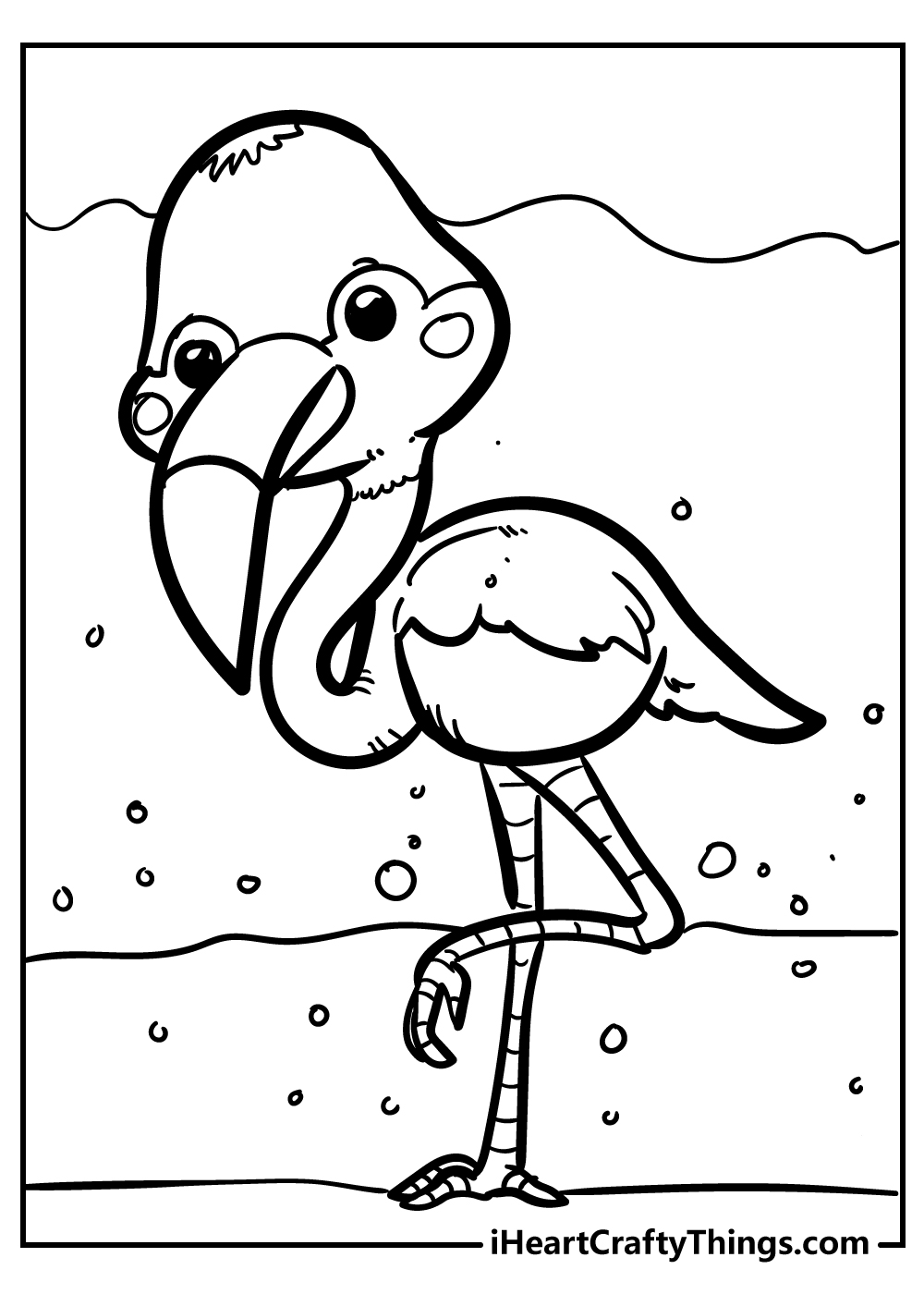 Funny Little Bird Coloring Page for Kids Gráfico por