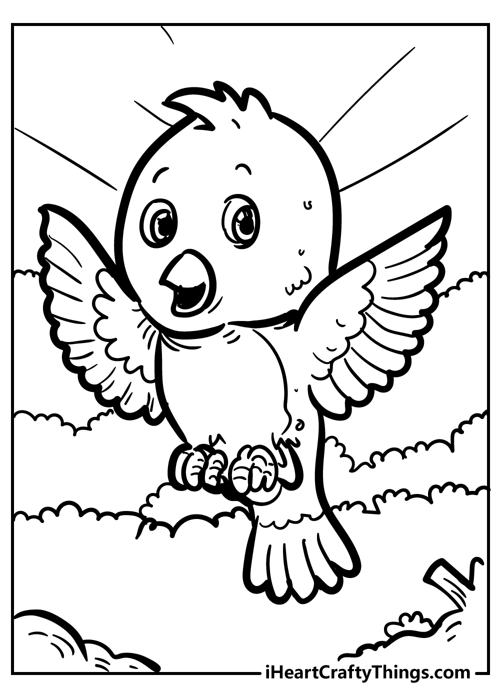 free little birds coloring pages