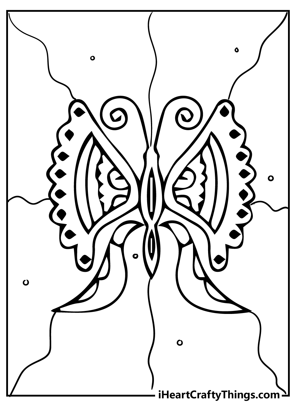 Butterfly coloring sheet printable