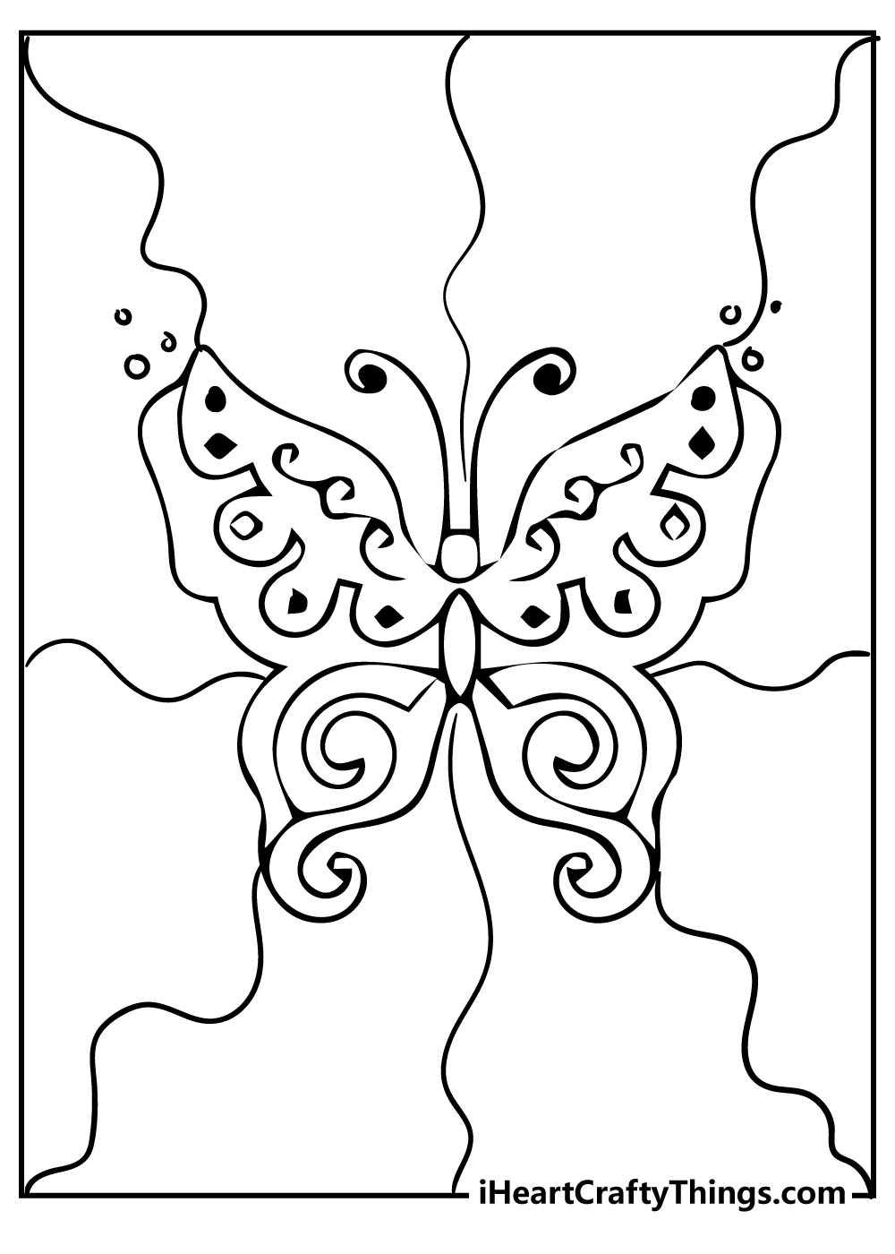 Coloring image of butterfly