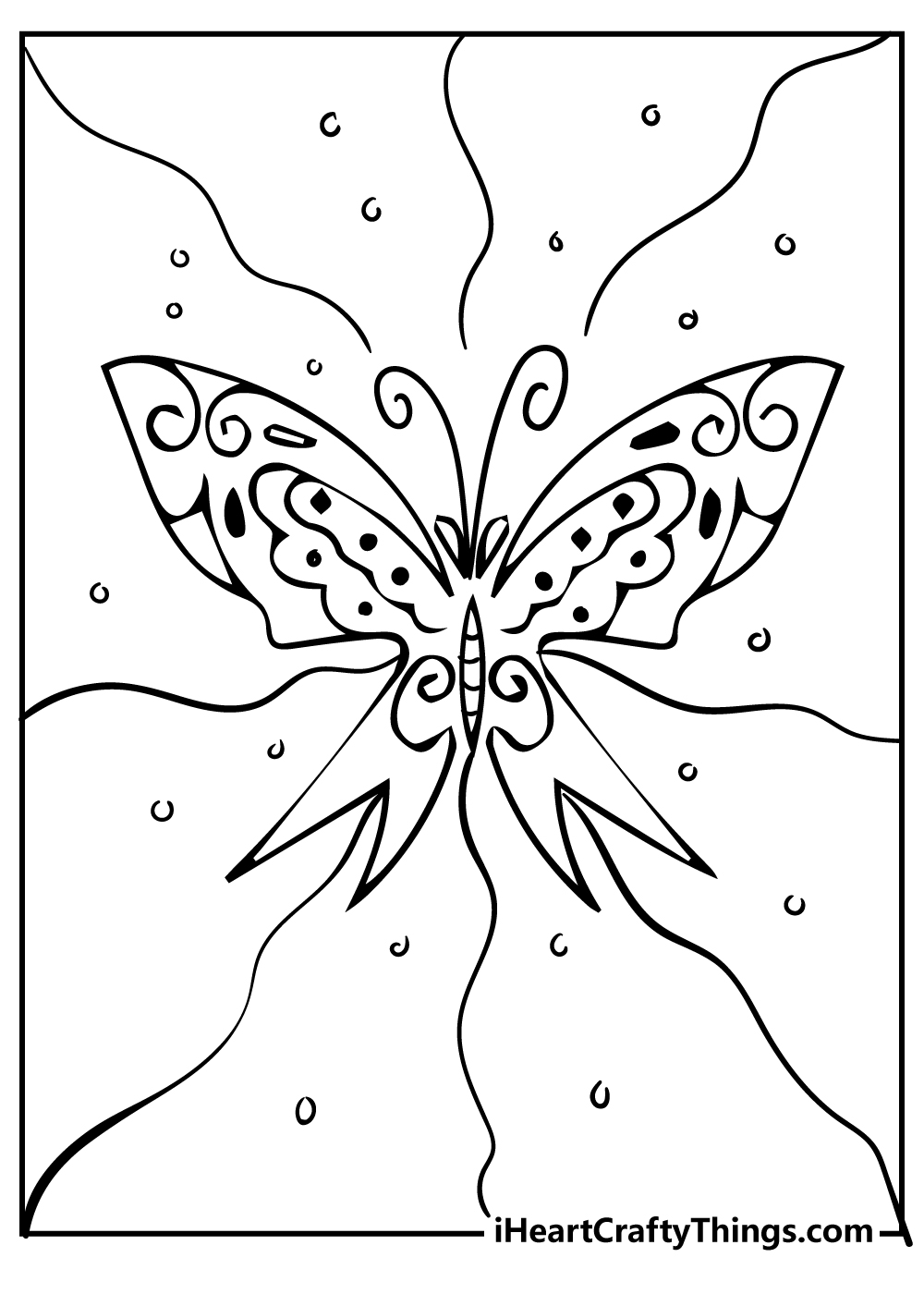 Colouring pic of butterfly