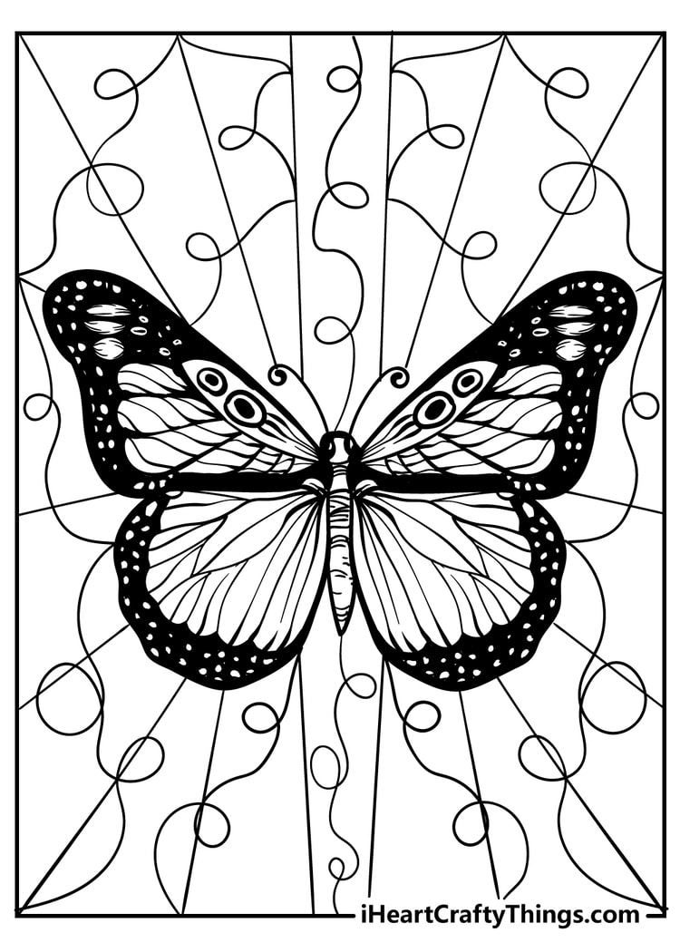 FREE Printable Simple Butterfly Color by Number Coloring Page – The Art Kit