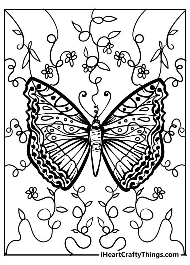 beautiful butterfly coloring pages