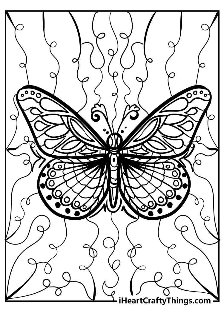 chinese butterfly coloring pages