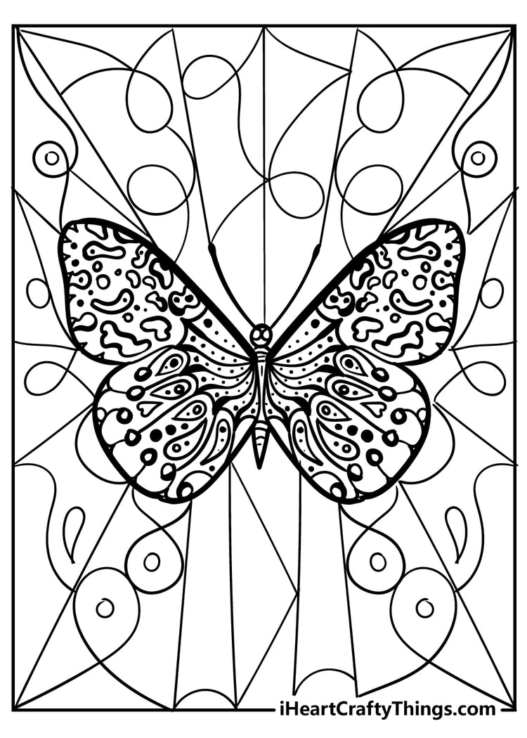 butterfly coloring pages addition