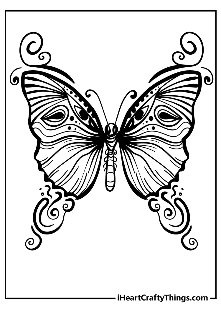 Butterfly Coloring Pages for preschoolers free printable