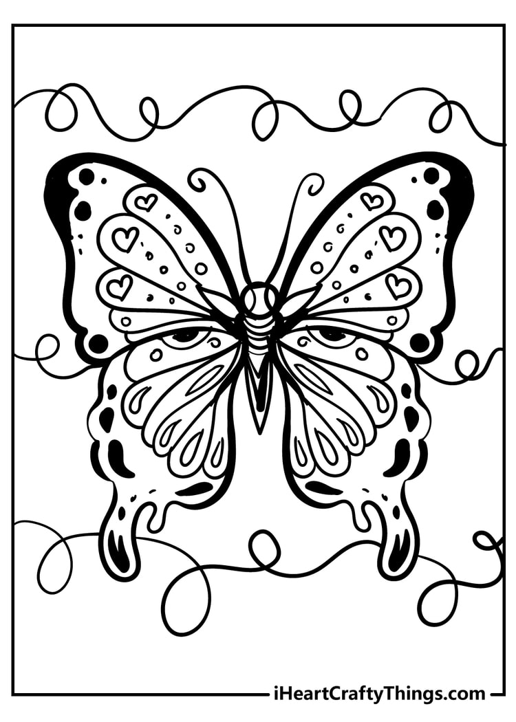 Beautiful Butterfly Coloring Pages Updated 20
