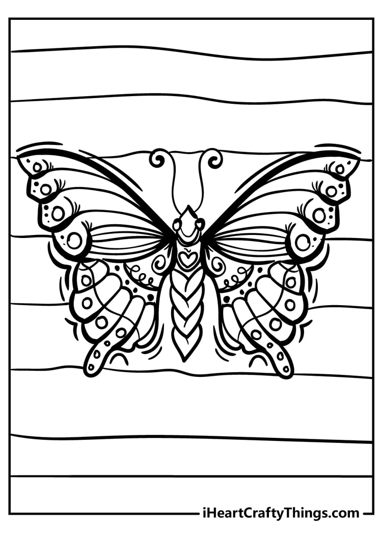 Butterfly coloring page pdf