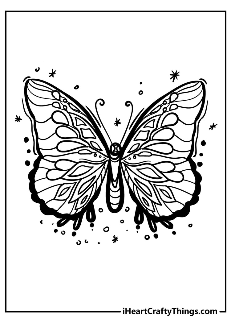 Butterfly Coloring Pages for adults free download