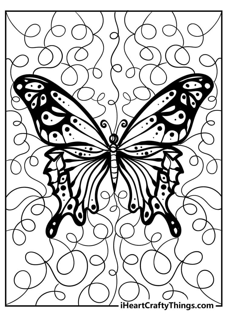 Adult Coloring Books Butterfly Swirls [Book]