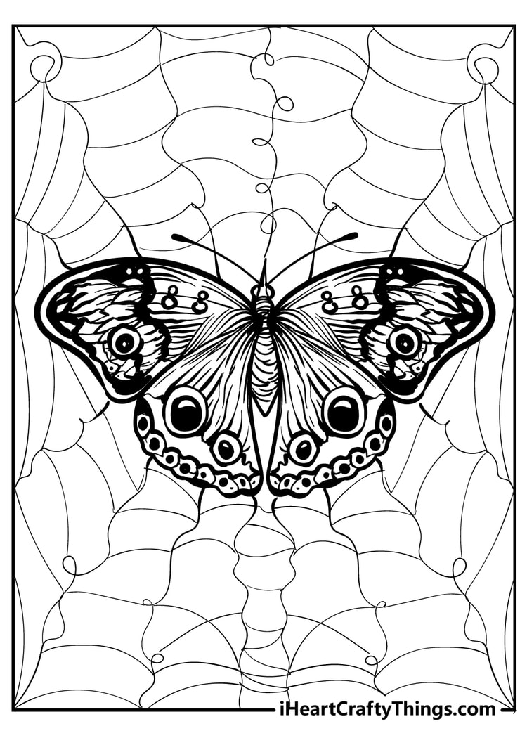 FREE Printable Simple Butterfly Color by Number Coloring Page – The Art Kit