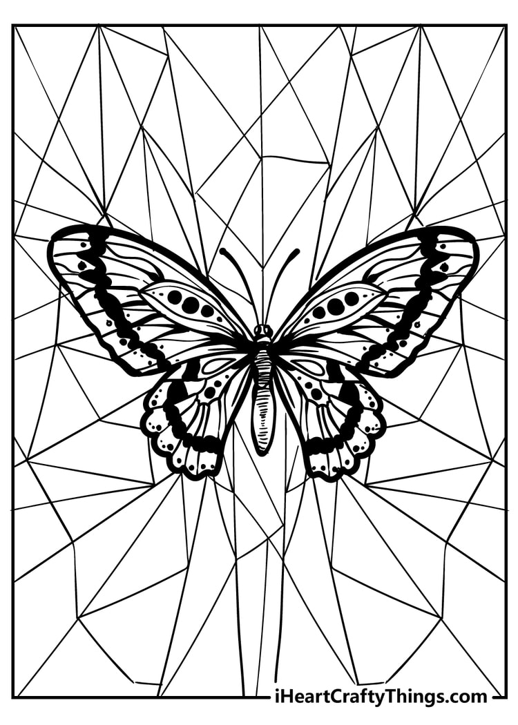 chinese butterfly coloring pages