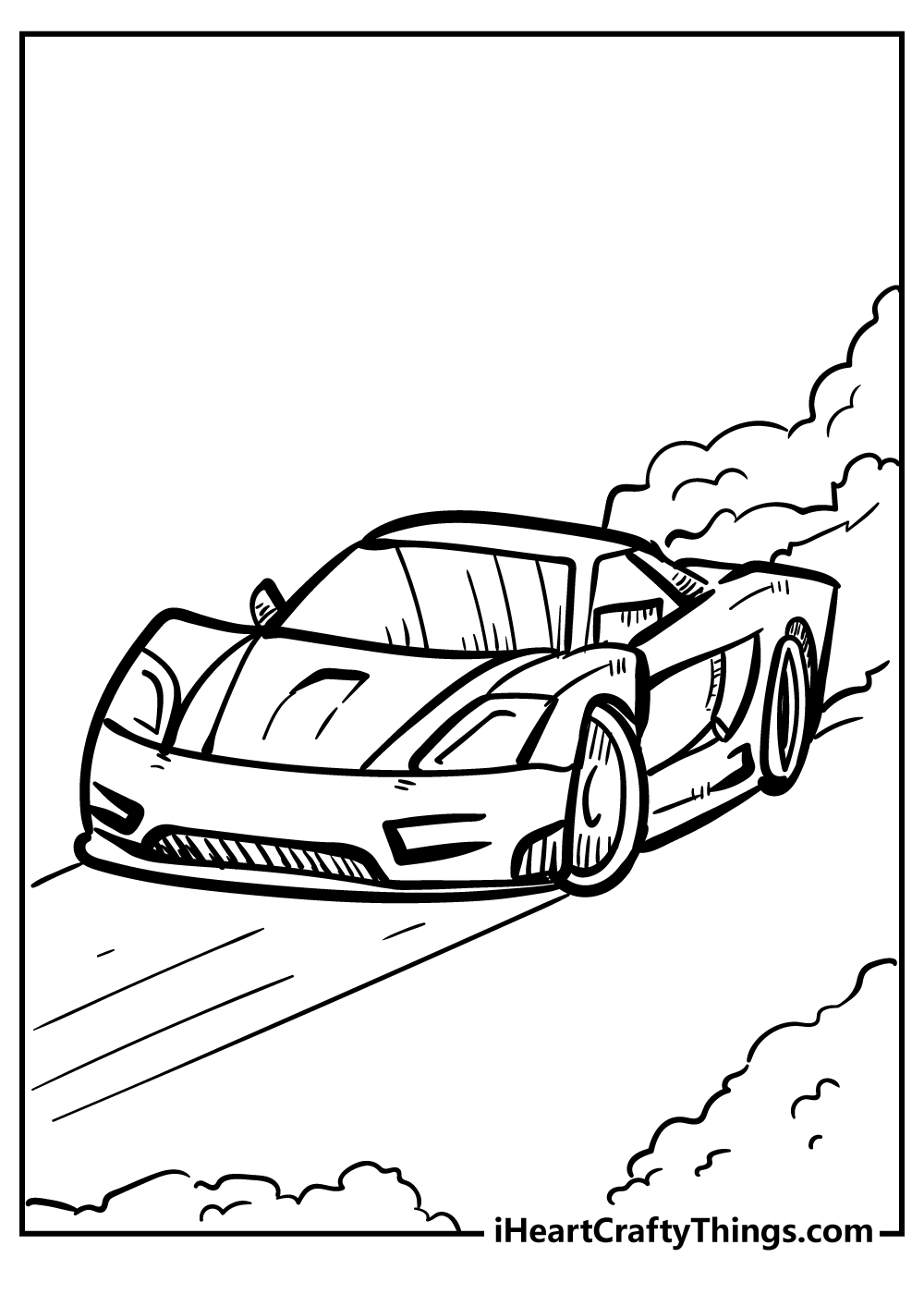 car printable coloring pages for kids