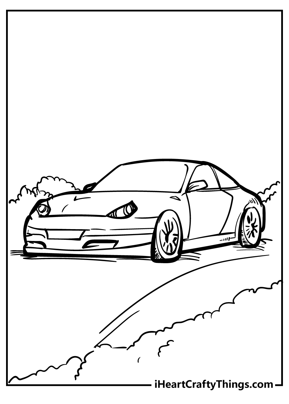 Car coloring book for kids free printable