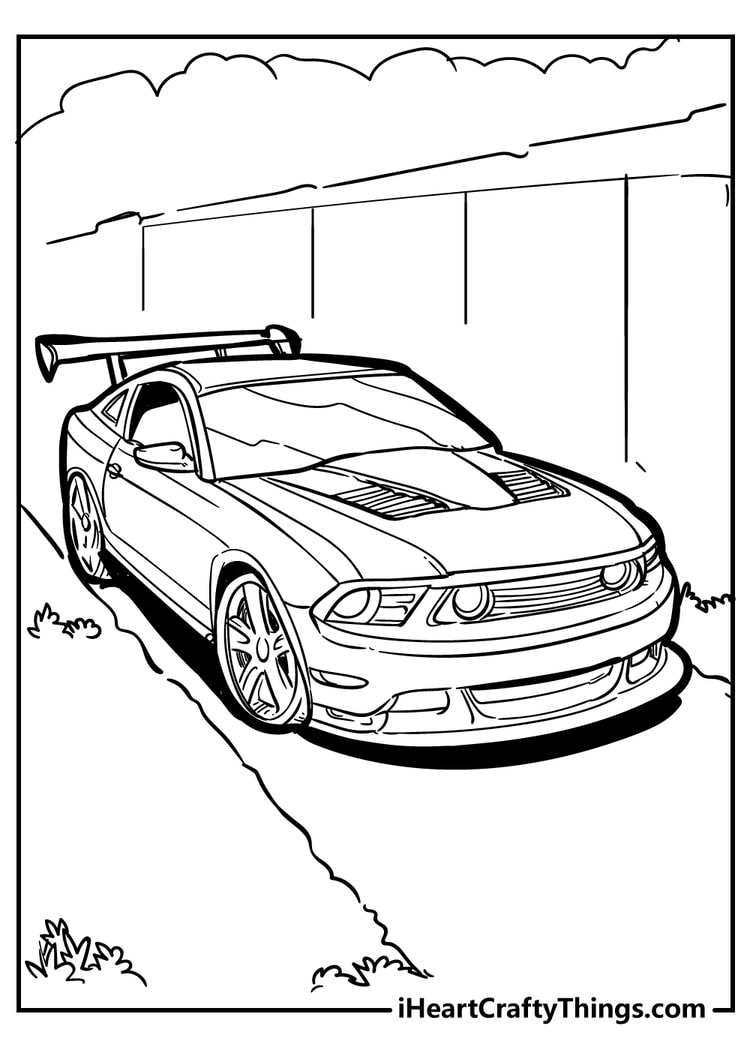 Ford mustang coloring page