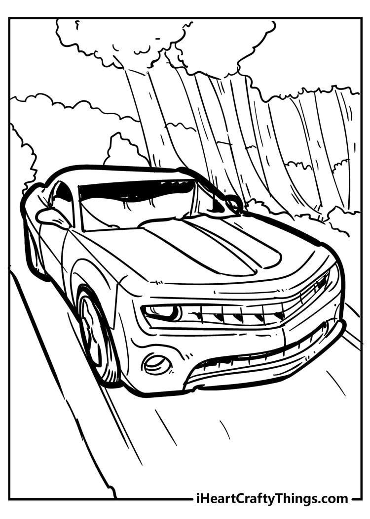 Car coloring pages for preschoolers free printable