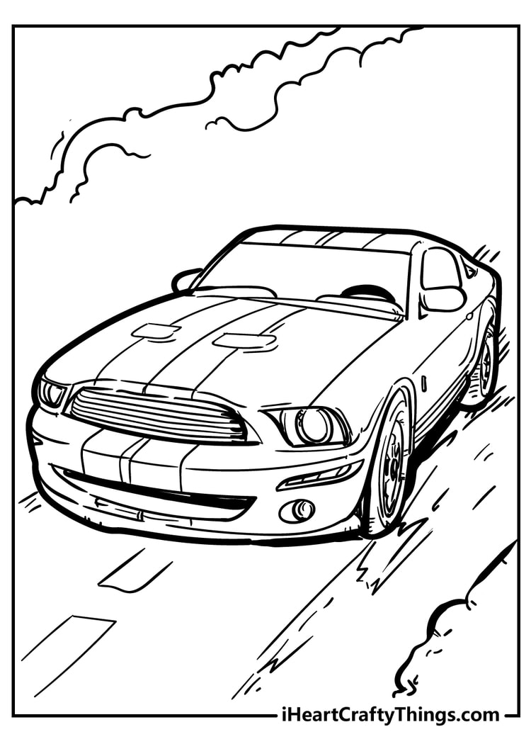 Car coloring pages free pdf download