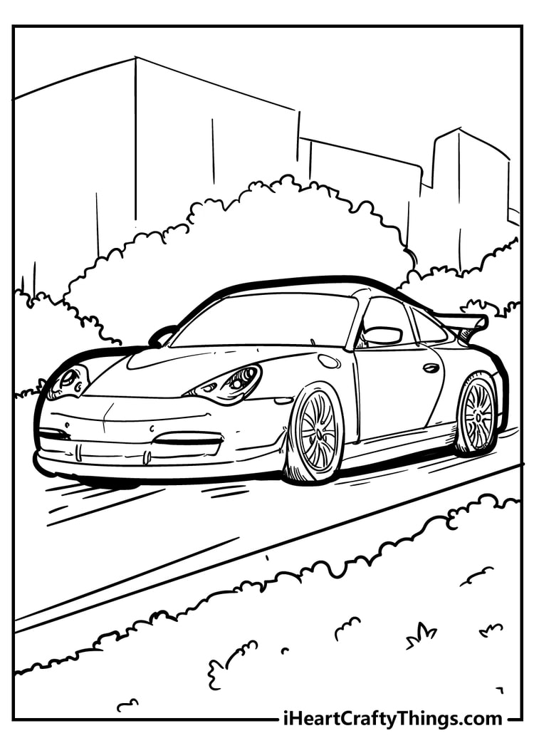 Free printable race car coloring pages