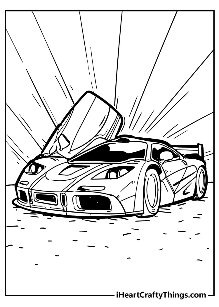 Car coloring pages free pdf download