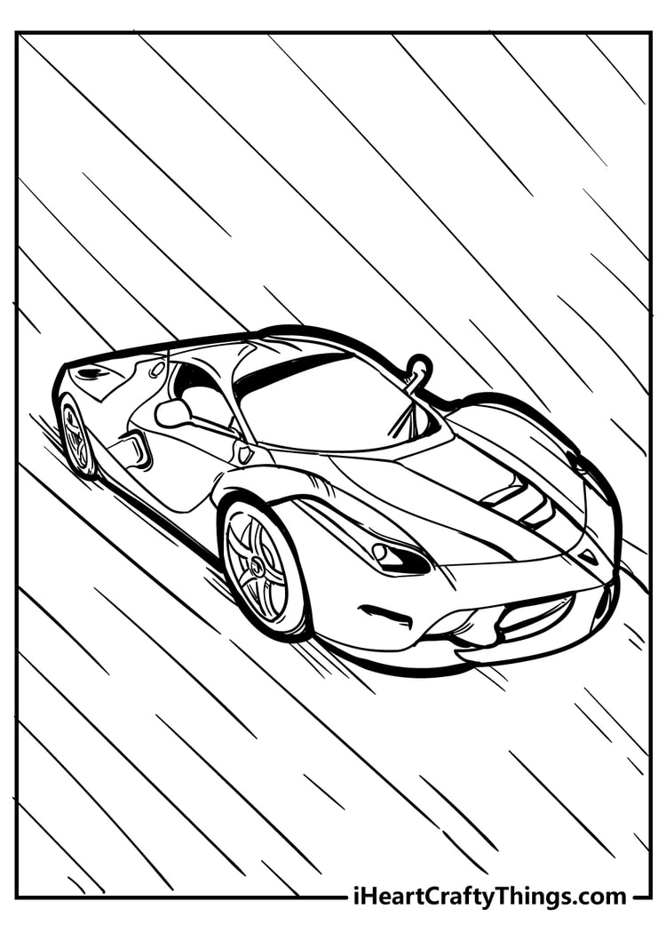 Car coloring pages free pdf download