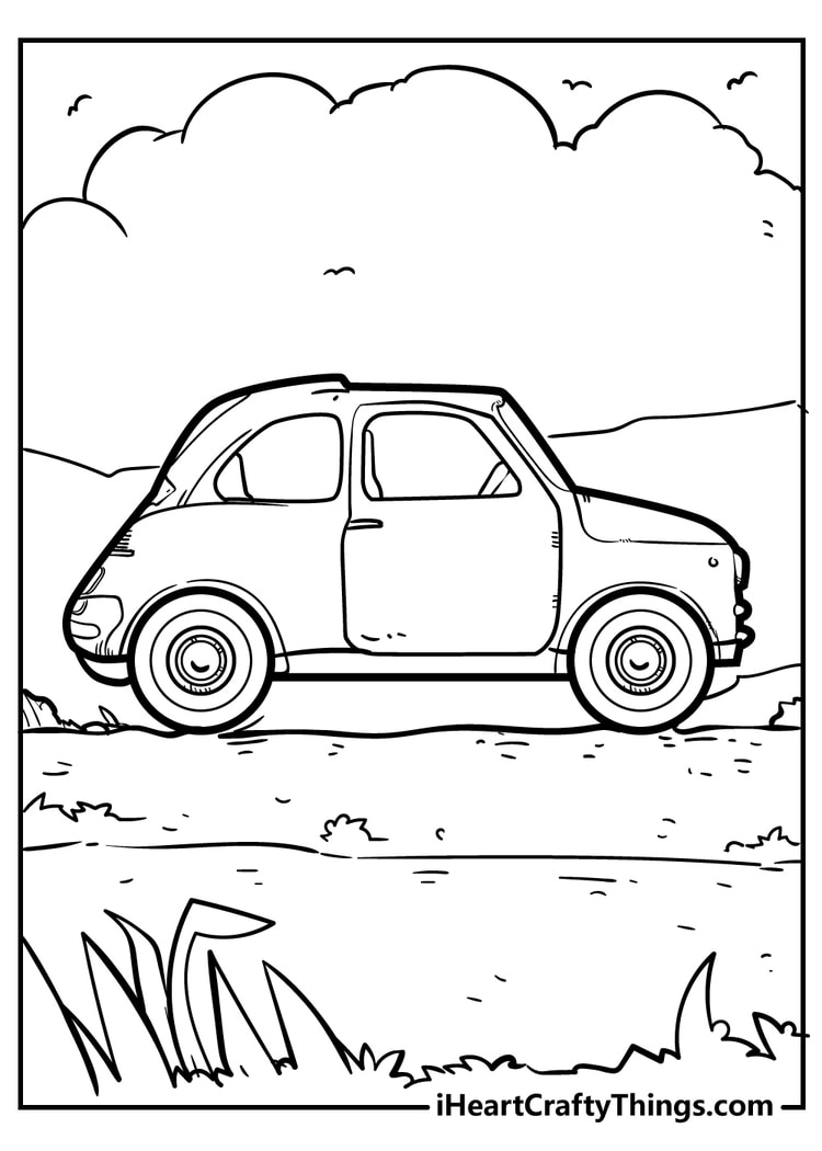 small car coloring page