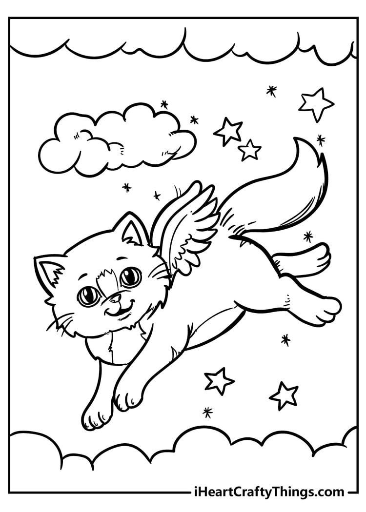 Cute Cat Coloring Pages - 100% Unique And Extra Cute (2021)