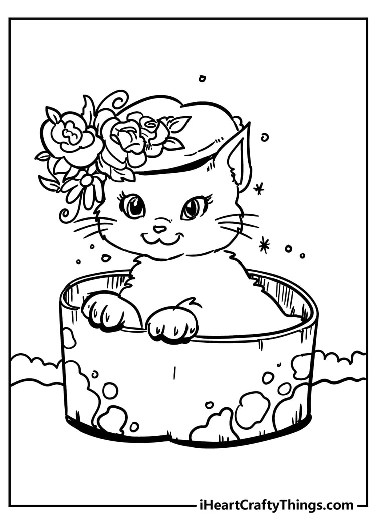 kitty coloring pages to print out