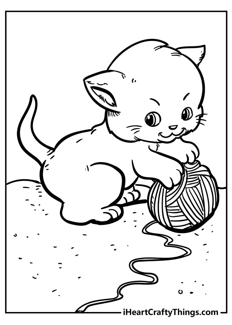 Cute Cat Coloring Pages 100 Unique And Extra Cute 2021 
