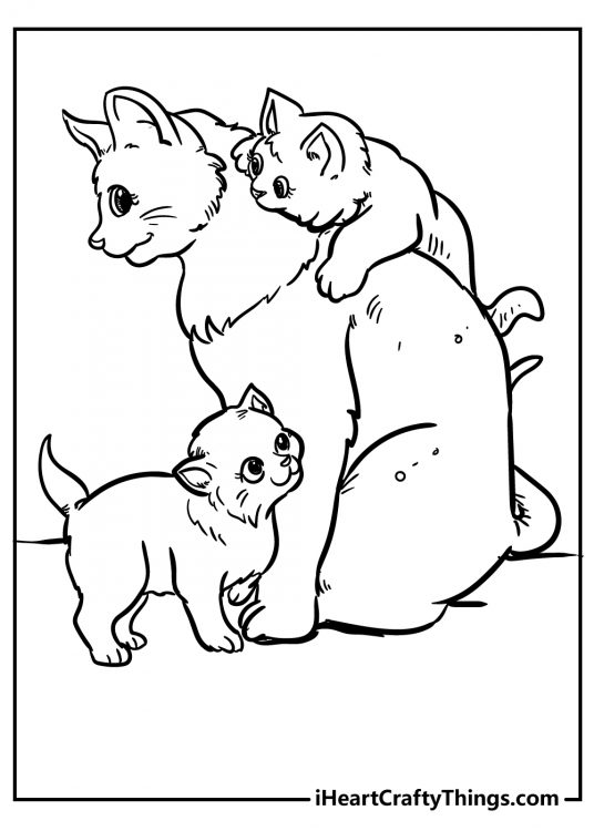 Cute Cat Coloring Pages - 100% Unique And Extra Cute (2021)