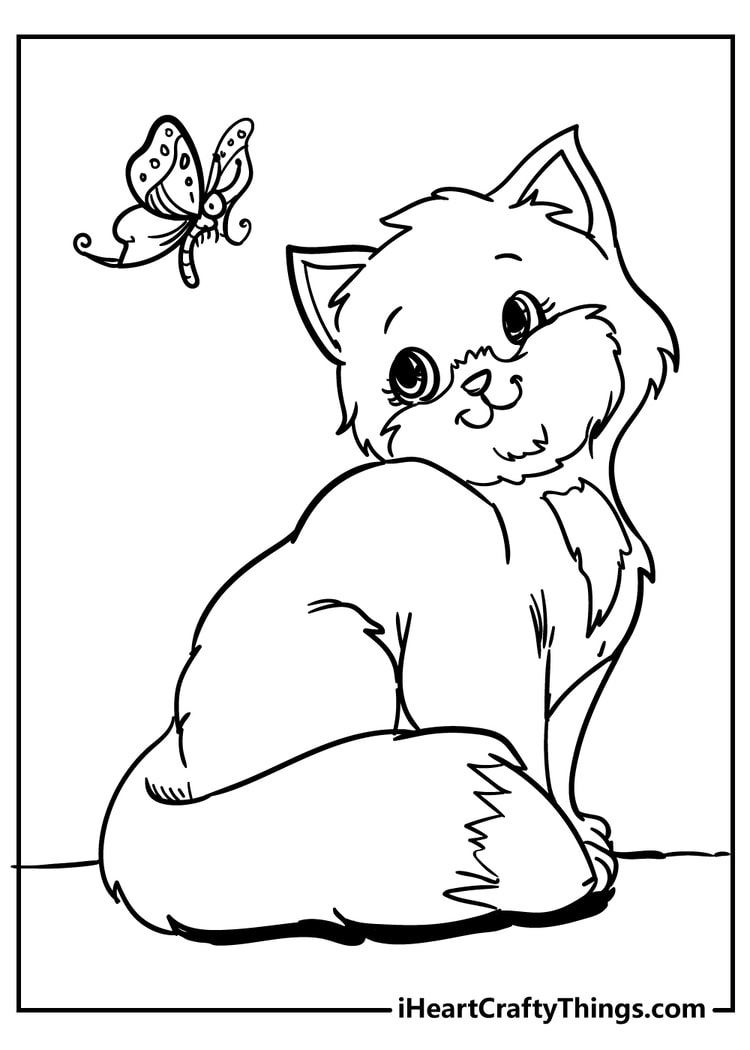 Cute Cat Coloring Pages 100 Unique And Extra Cute (2021)