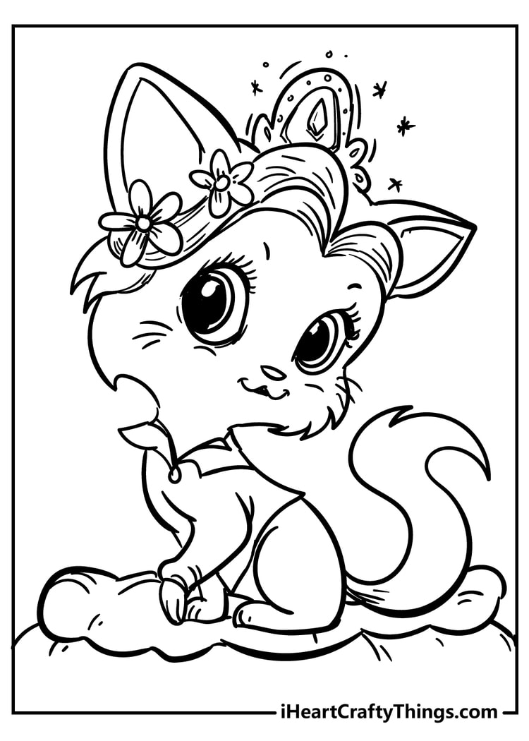 Cute Cat Coloring Pages - 100% Unique And Extra Cute (2021)