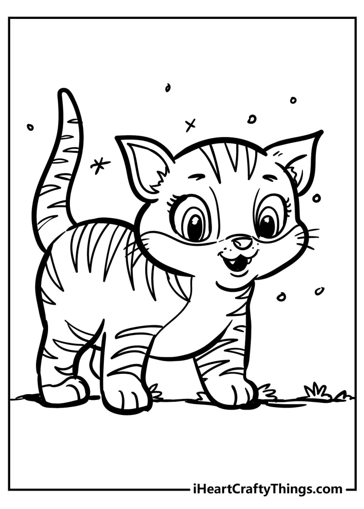 Cute Cat Coloring Pages   20 Unique And Extra Cute 20