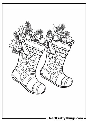 25 Christmas Stocking Coloring Pages (100% Free Printables)